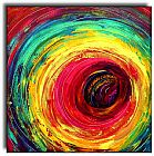 Dance Canvas Paintings - colorful dance circle